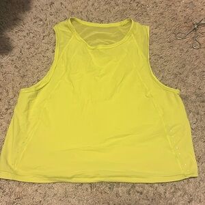 Lululemon Cropped Yellow Tank